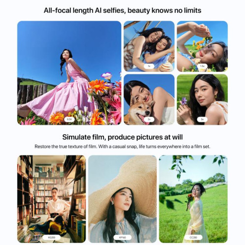 Honor Magic V Flip2, 12 Go + 512 Go, 6,82 pouces + 4,0 pouces, MagicOS 9.0.1, Android 15, Snapdragon 8 Gen 3 Octa Core, Réseau : 5G, NFC, OTG (Blanc) SH842W472-021